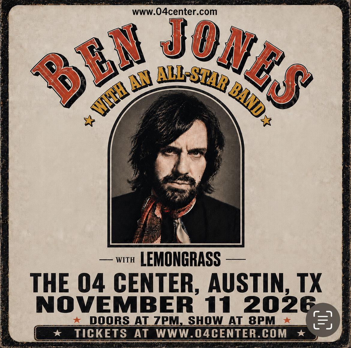 Ben Jones with an All-Star Band & special guests Lemongrass