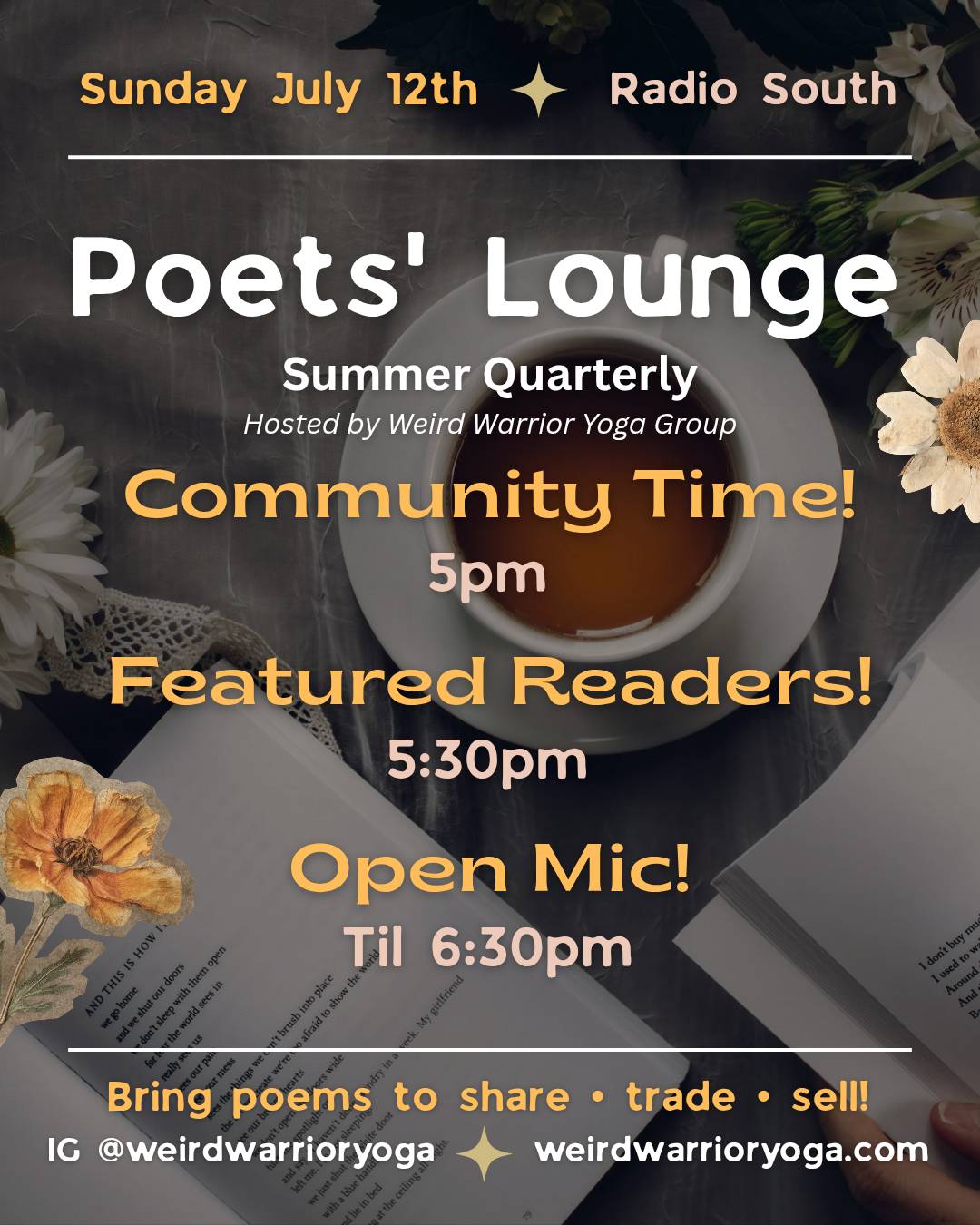 Austin Poet's Lounge & Reading hosted by Weird Warrior Yoga Group