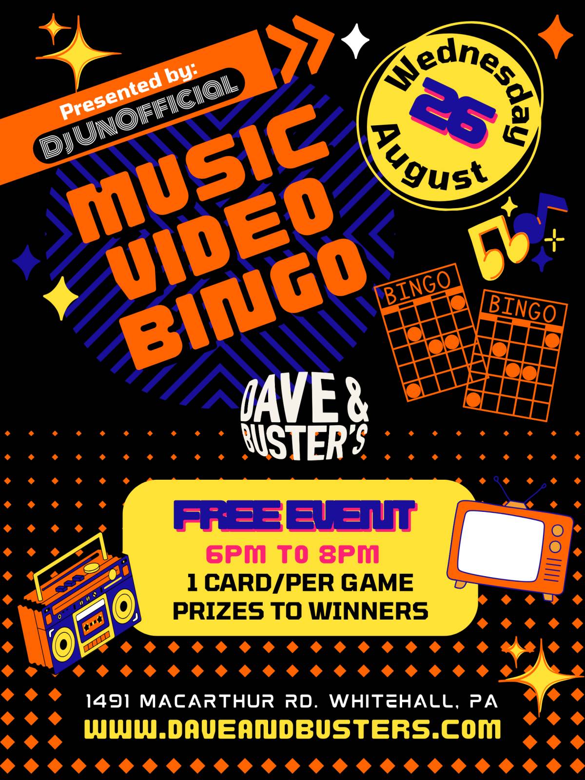 Music Video Bingo!! Tickets, Wednesday, August 26 2026 | Prekindle