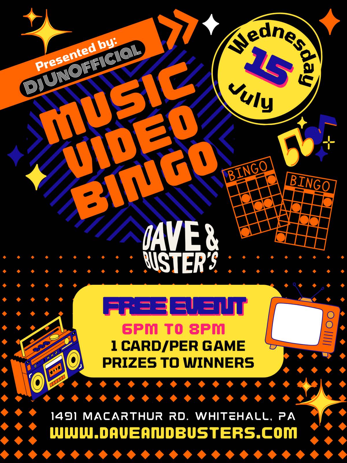 Music Video Bingo!! Tickets, Wednesday, July 15 2026 | Prekindle