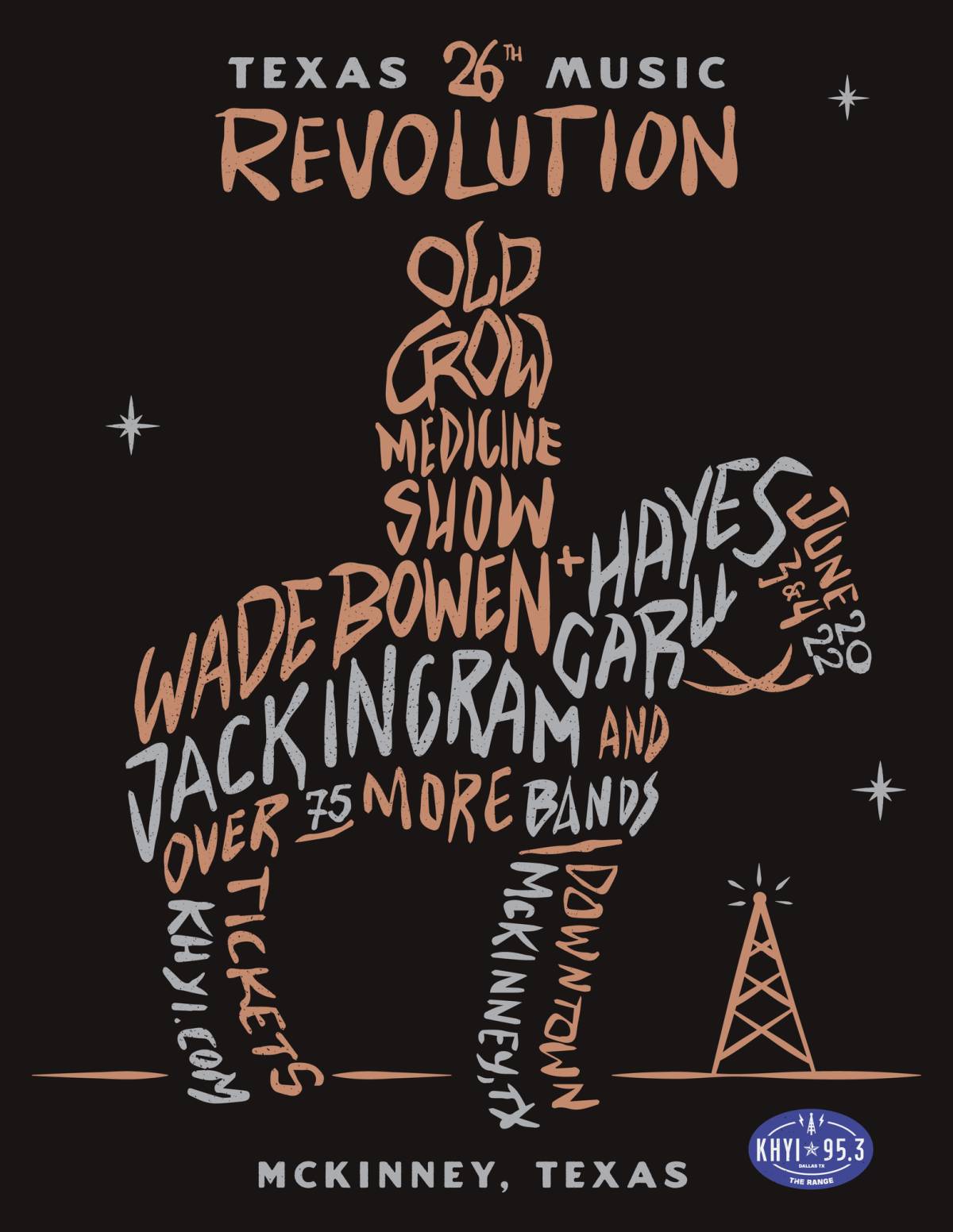 Khyi S 26th Texas Music Revolution With Old Crow Medicine Show Wade Bowen Jack Ingram 75 More Tickets June 3 June 4 Prekindle