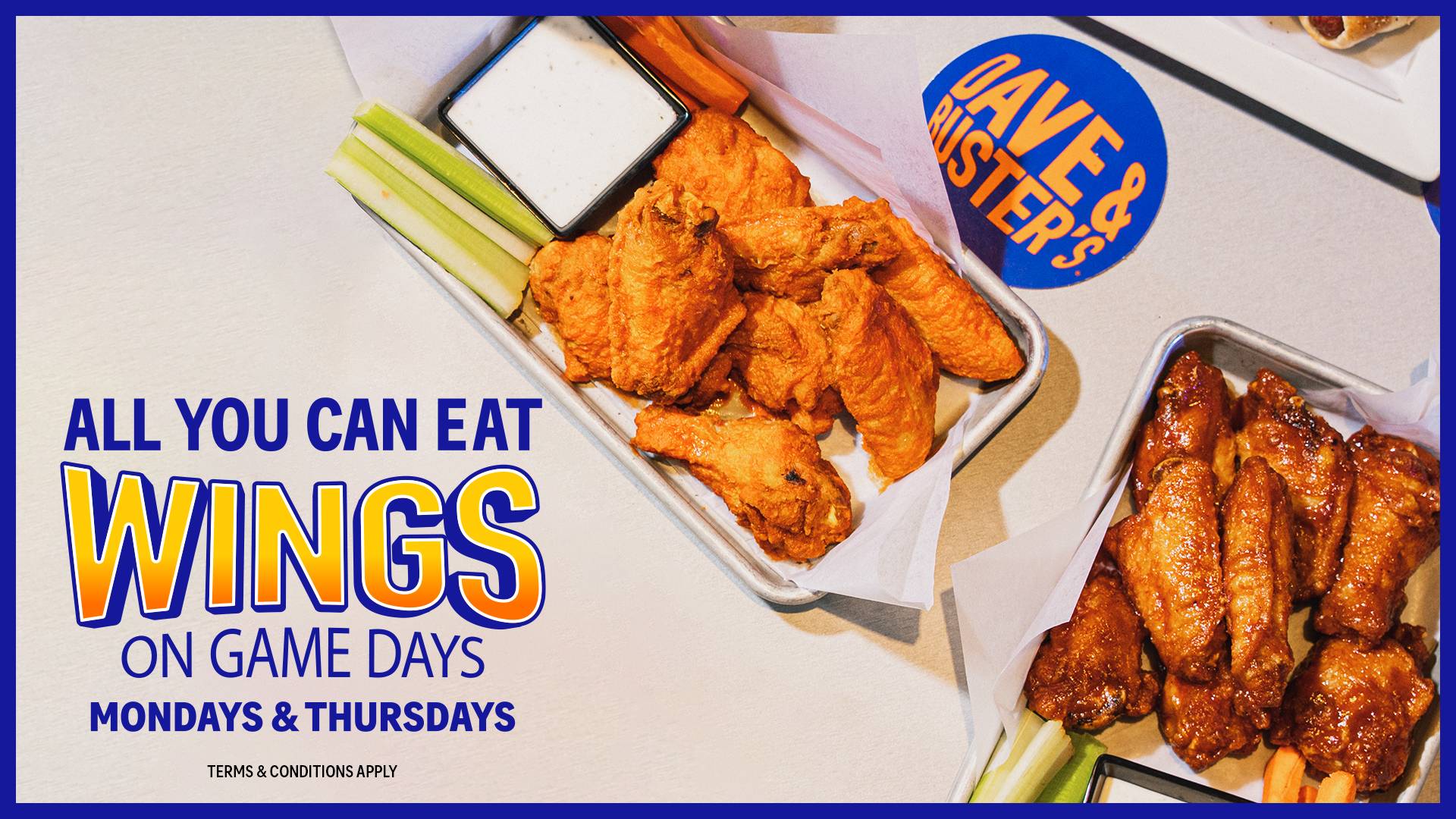 Thursday game day all you can eat wings tickets thursday december 21