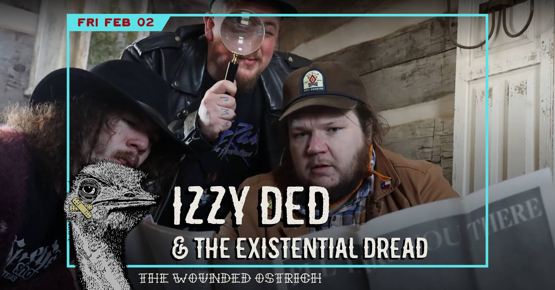 Izzy Ded & The Existential Dread The Wounded Ostrich Tickets, Friday