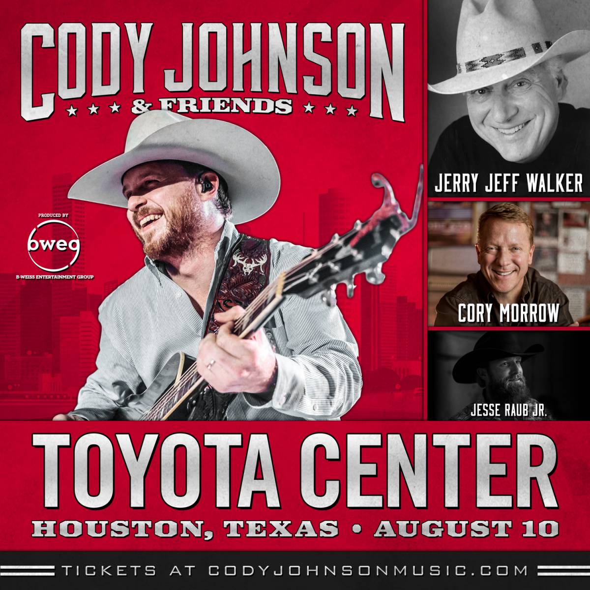 Cody Johnson and Friends Houston VIP PACKAGES - Toyota Center Houston